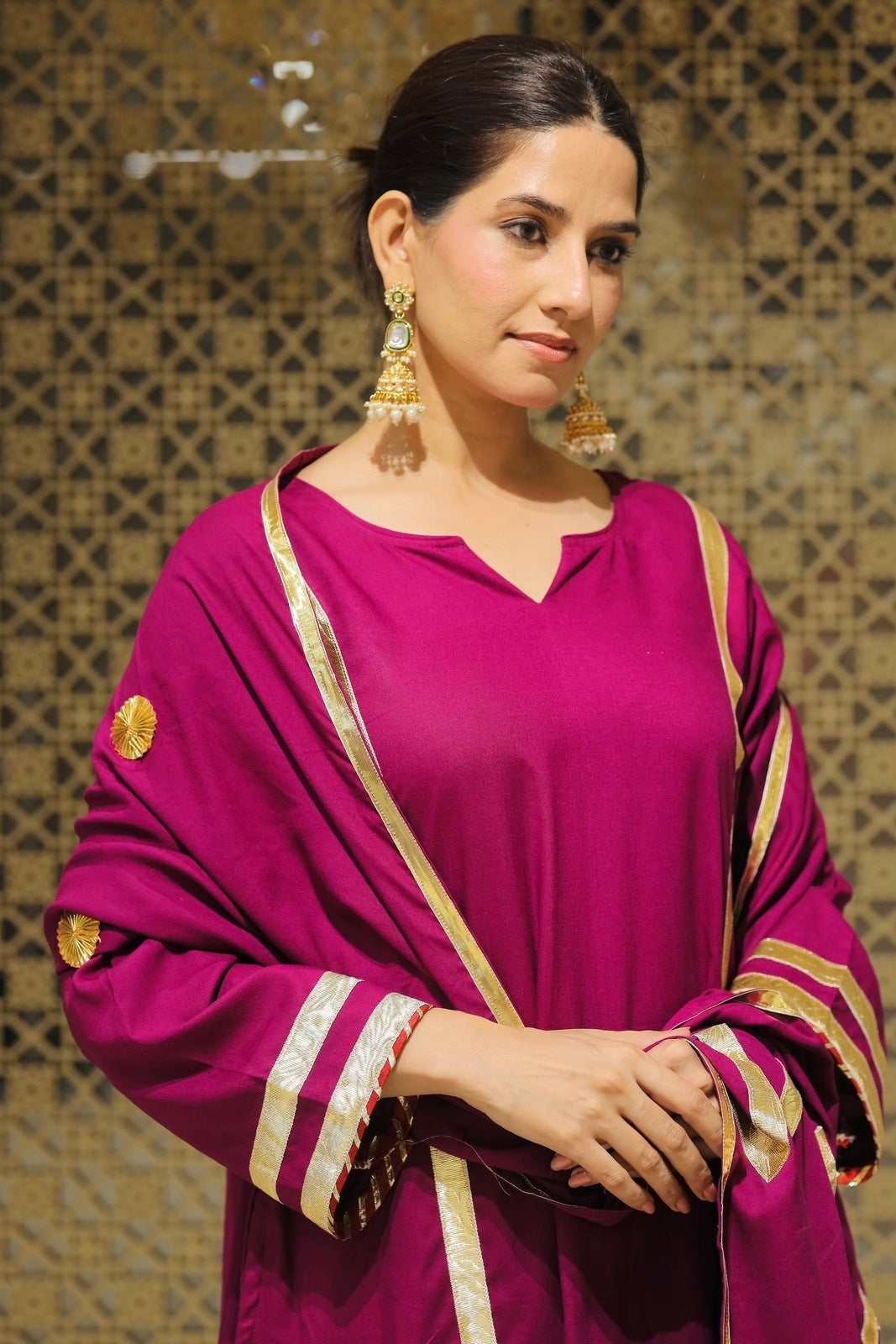 Jamuni Choga With salwar & Dupatta Suit Set