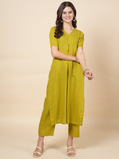 Lime Green Organic Kurta Set