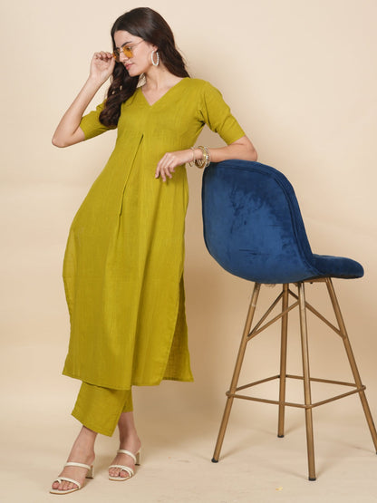 Lime Green Organic Kurta Set