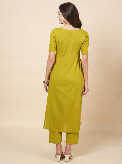 Lime Green Organic Kurta Set