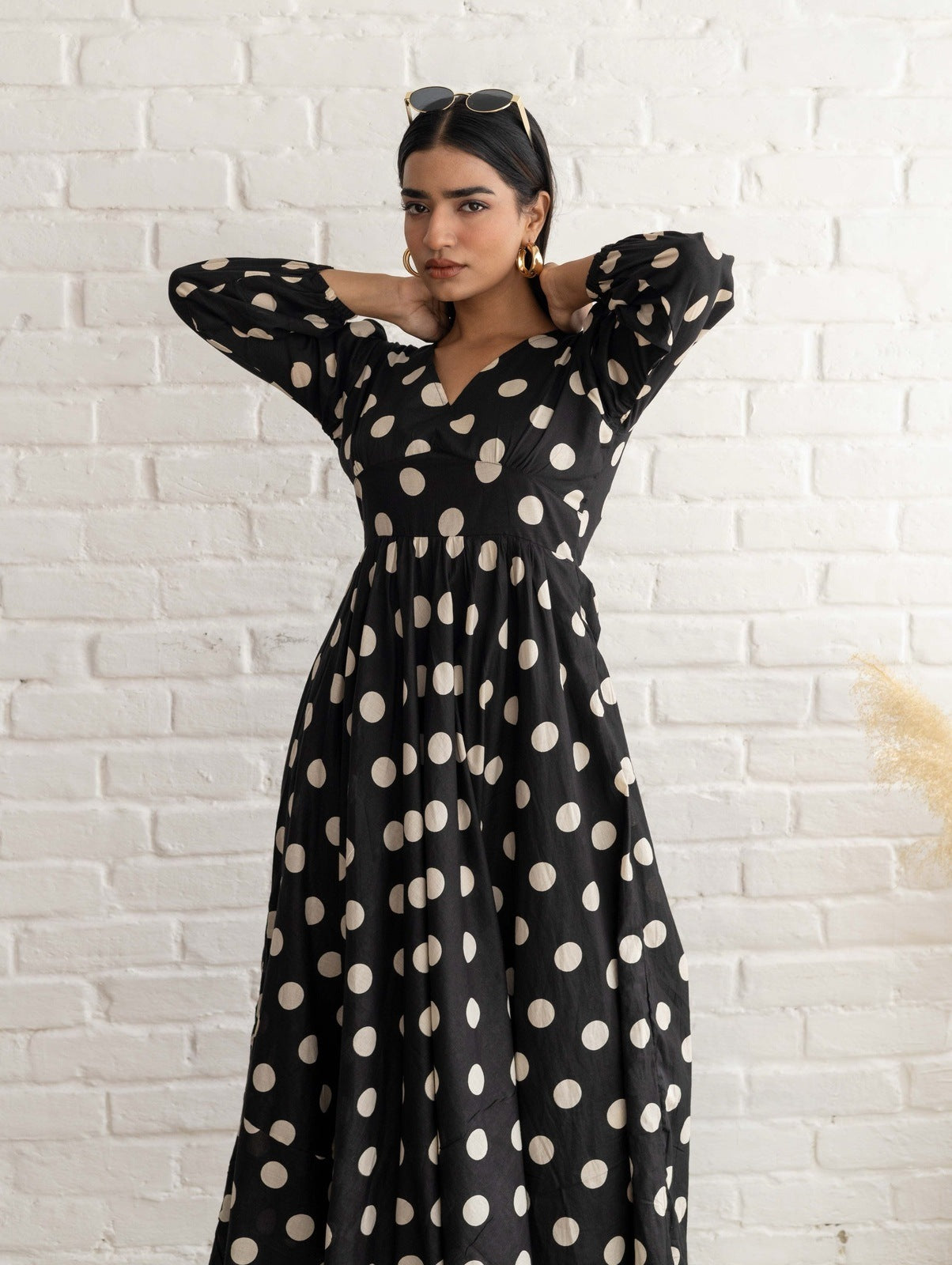Black Polk Dot Dress
