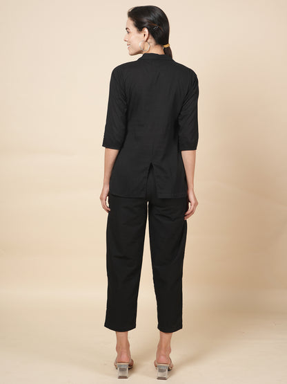 Black Blazer Cord Set