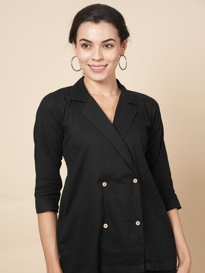 Black Blazer Cord Set