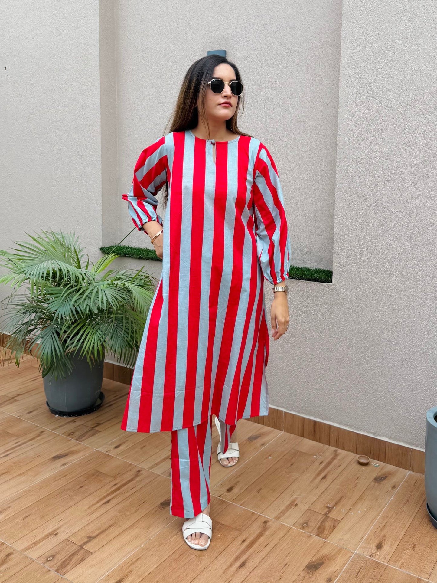 Candy Stripe Kurta Set