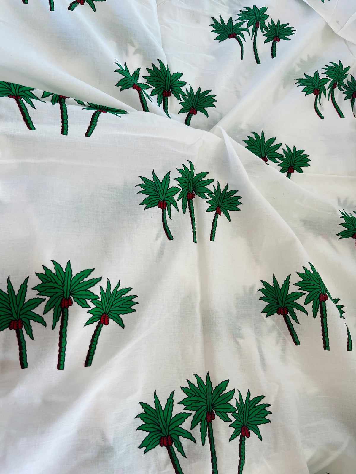 Tropical Tree Handblock Fabric