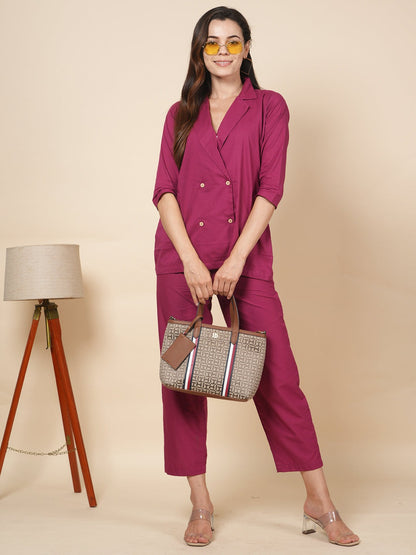 Sangria Blazer Cord Set