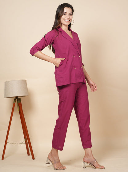 Sangria Blazer Cord Set