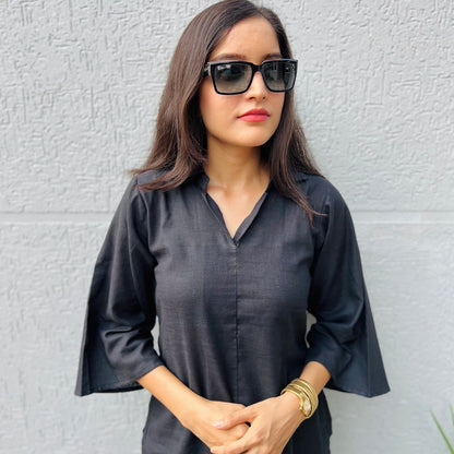 Black Organic Cotton Cord Set