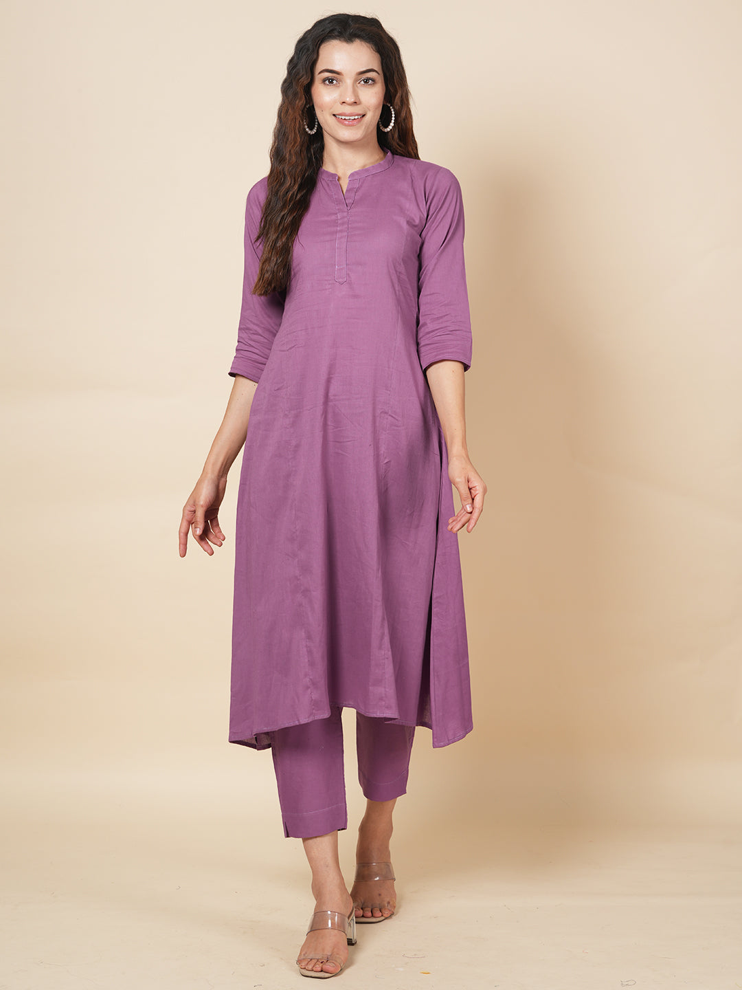 Purple Kali Kurta Set