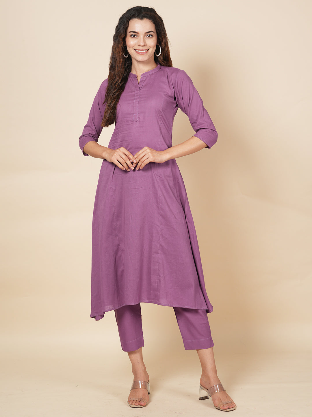 Purple Kali Kurta Set