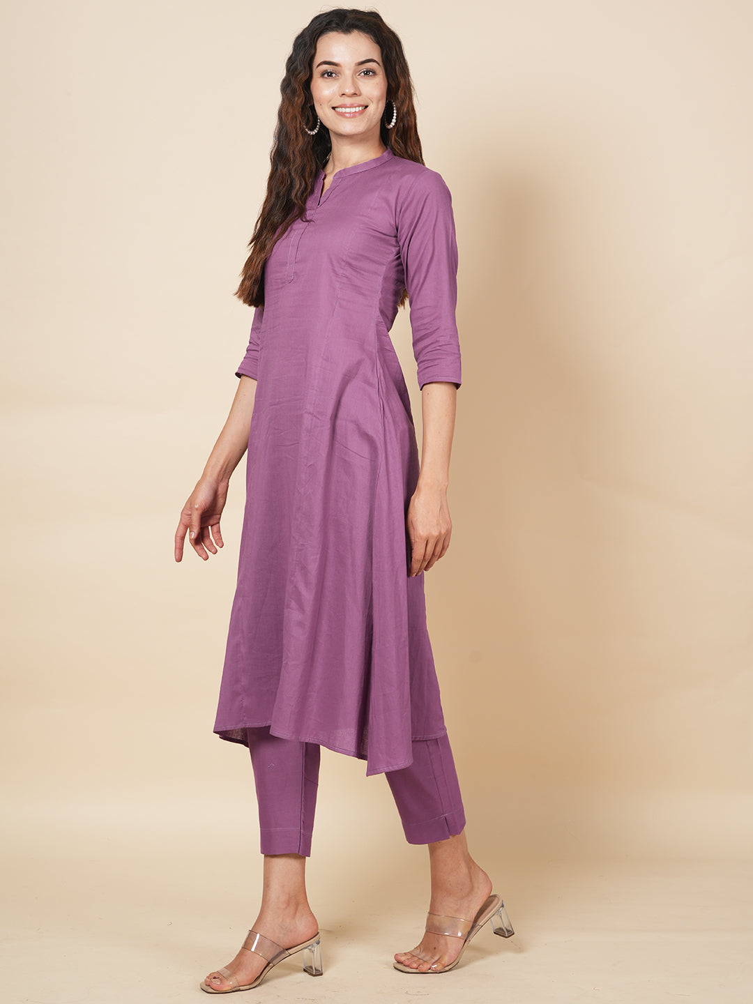 Purple Kali Kurta Set