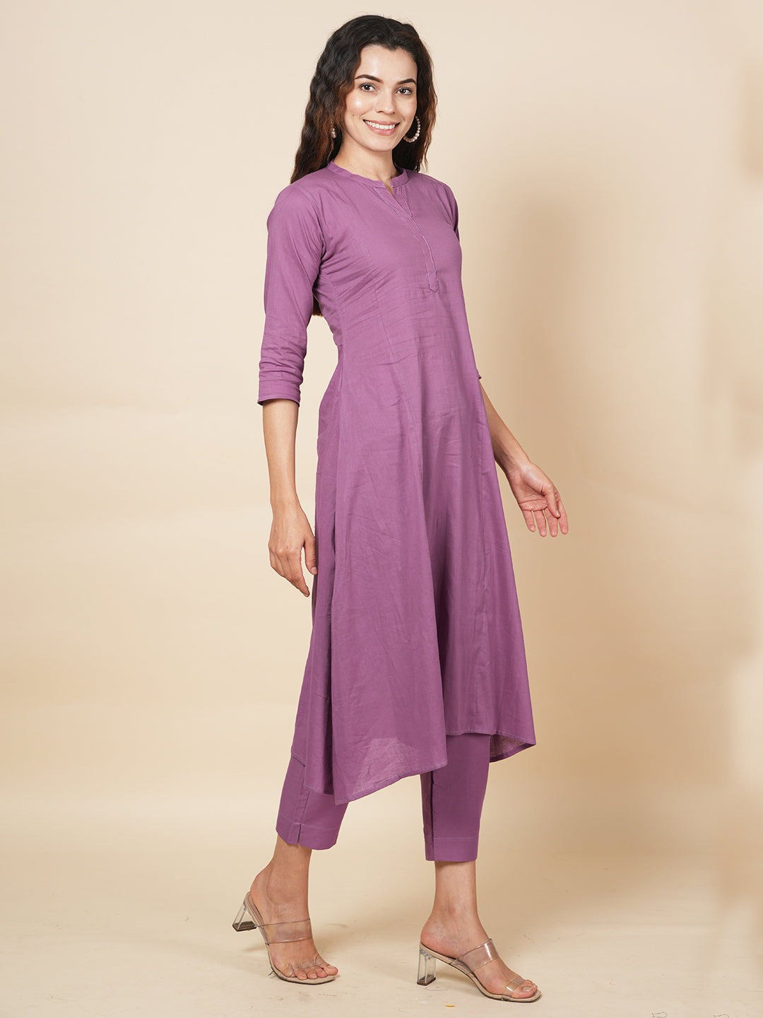 Purple Kali Kurta Set