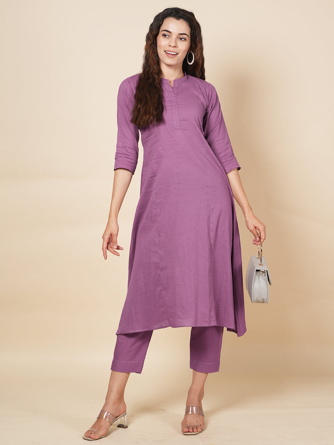 Purple Kali Kurta Set