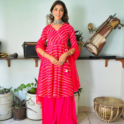 Pink Leharia Sharara Suit Set