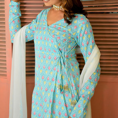 Sky Bhandej Tasseled Suit Set