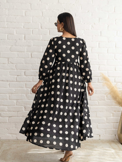 Black Polk Dot Dress