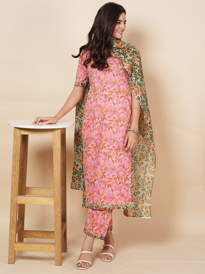 Pink Garden Suit Set