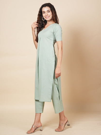 Sky Green Organic Kurta Set