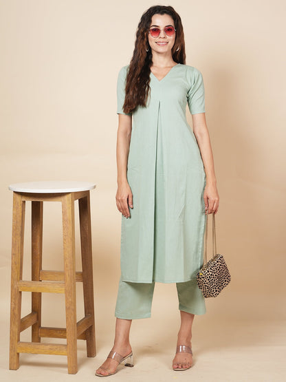 Sky Green Organic Kurta Set