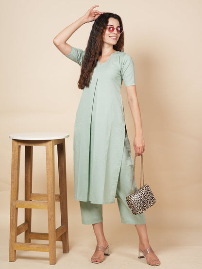 Sky Green Organic Kurta Set