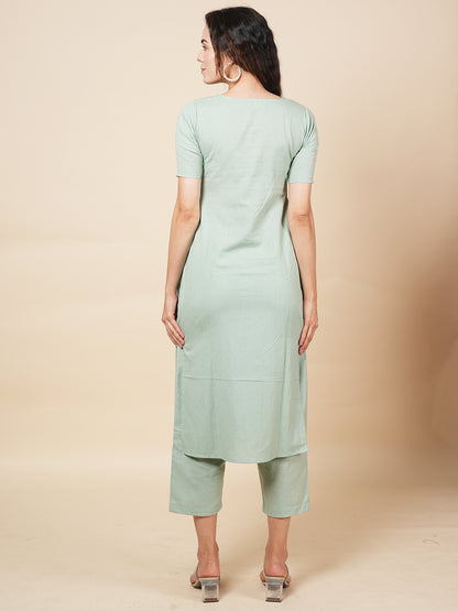 Sky Green Organic Kurta Set