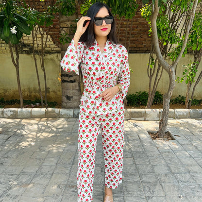 Rosè Handblock Cord Set