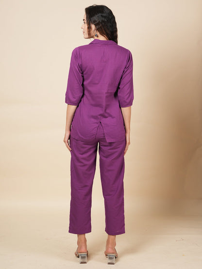 PURPLE BLAZER CORD SET