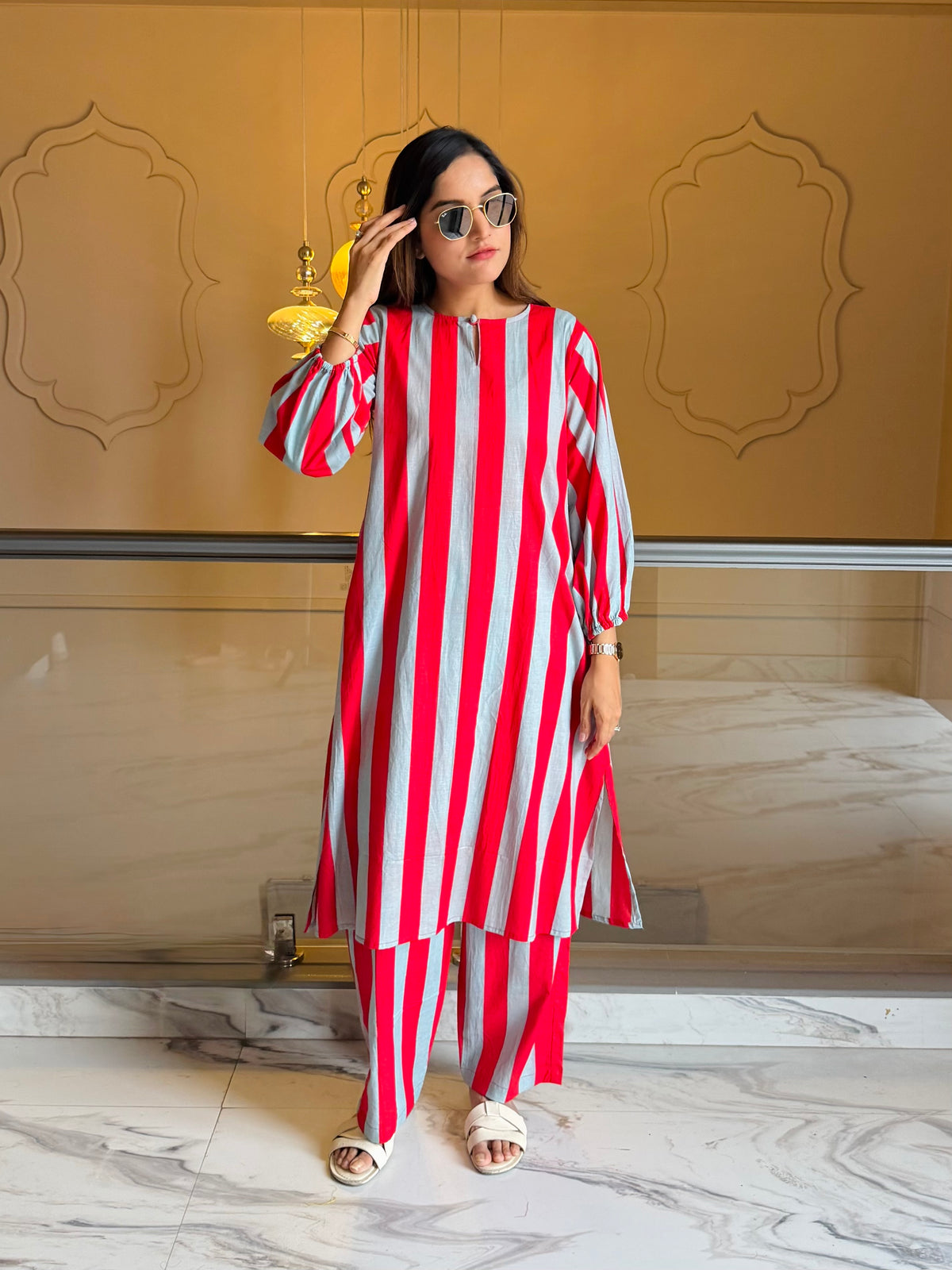 Candy Stripe Kurta Set
