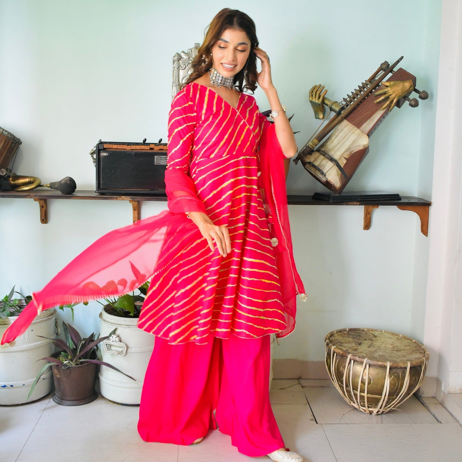 Pink Leharia Sharara Suit Set