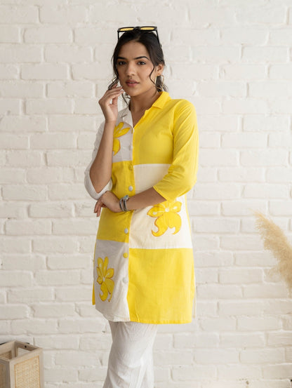 Yellow Handpainted Cord Set