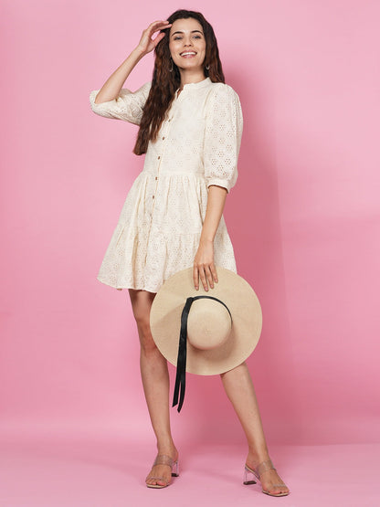 Ivory Shiffley Dress