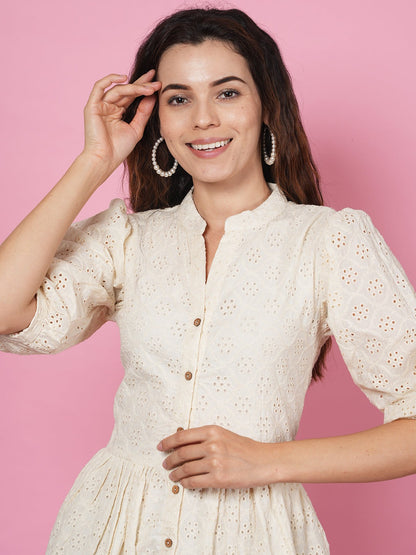 Ivory Shiffley Dress