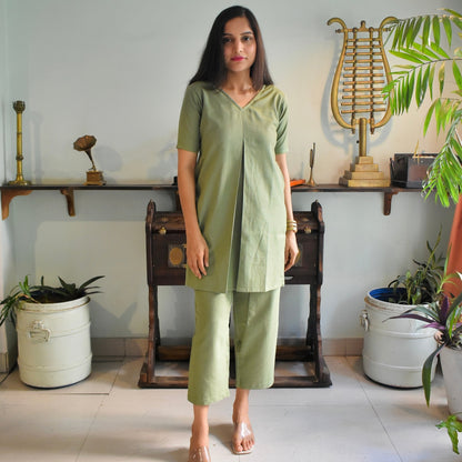 Olive Organic Cotton Cord Set