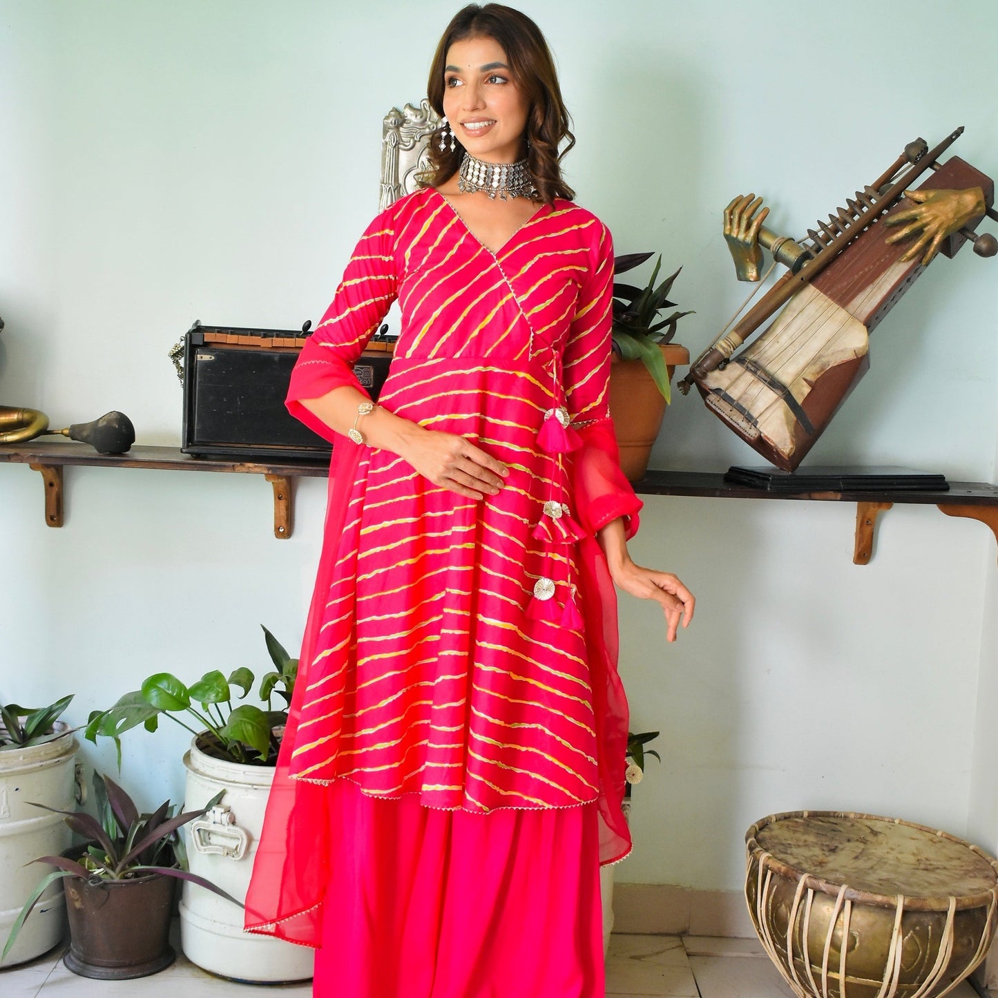 Pink Leharia Sharara Suit Set