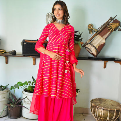 Pink Leharia Sharara Suit Set