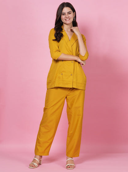 Yellow Blazer Cord Set