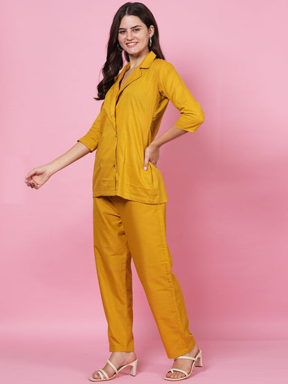 Yellow Blazer Cord Set