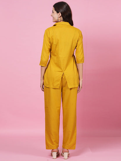 Yellow Blazer Cord Set
