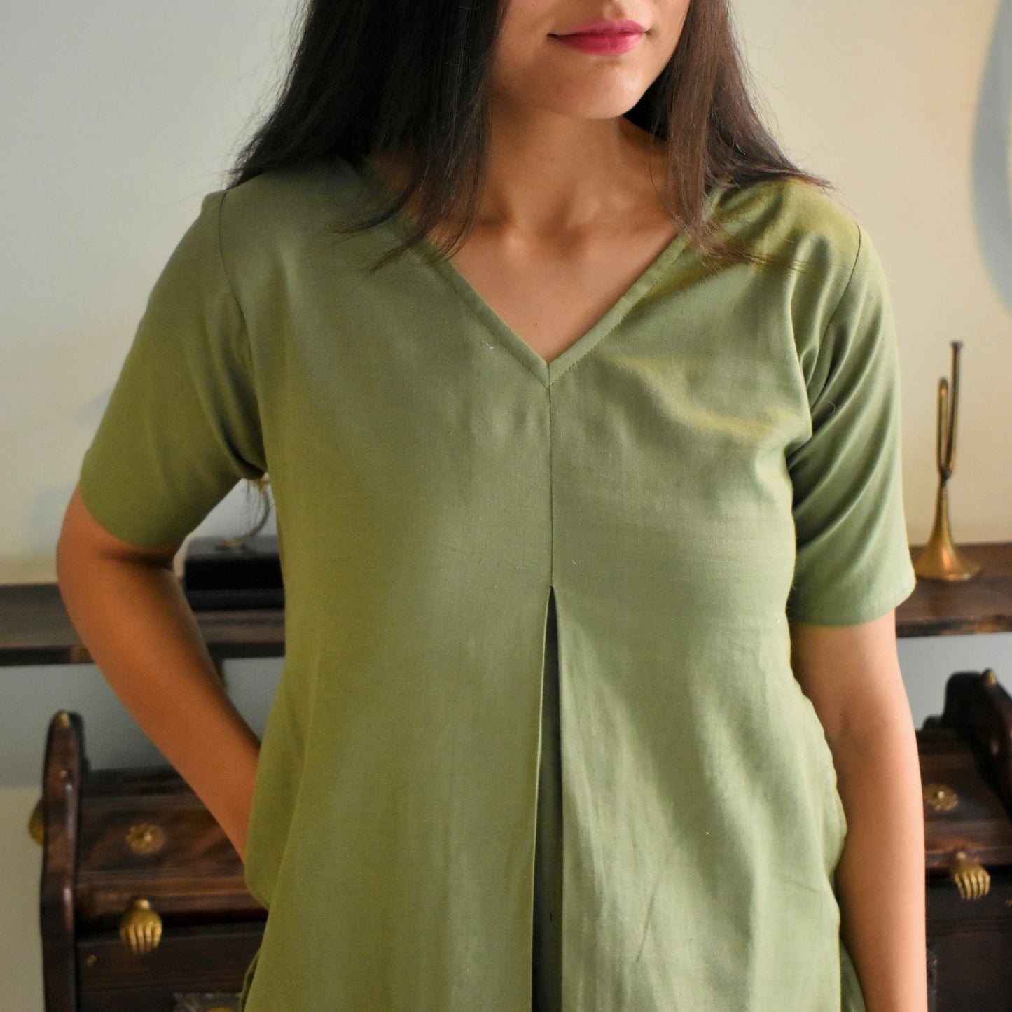 Olive Organic Cotton Cord Set