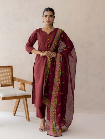 Cherry Cotton Suit Set