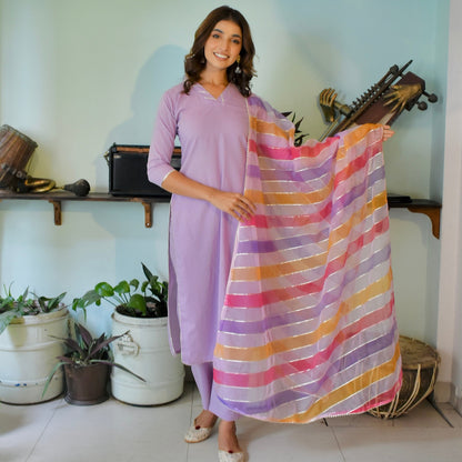 Lavender Organza Suit Set