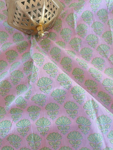 Tanu Pastel Handblock Cotton Fabric