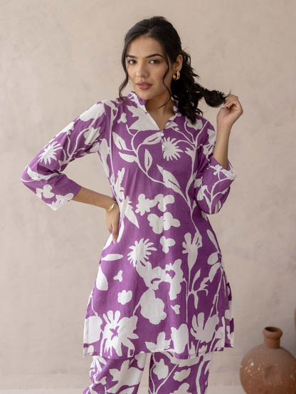 Purple Abstract Cord Set