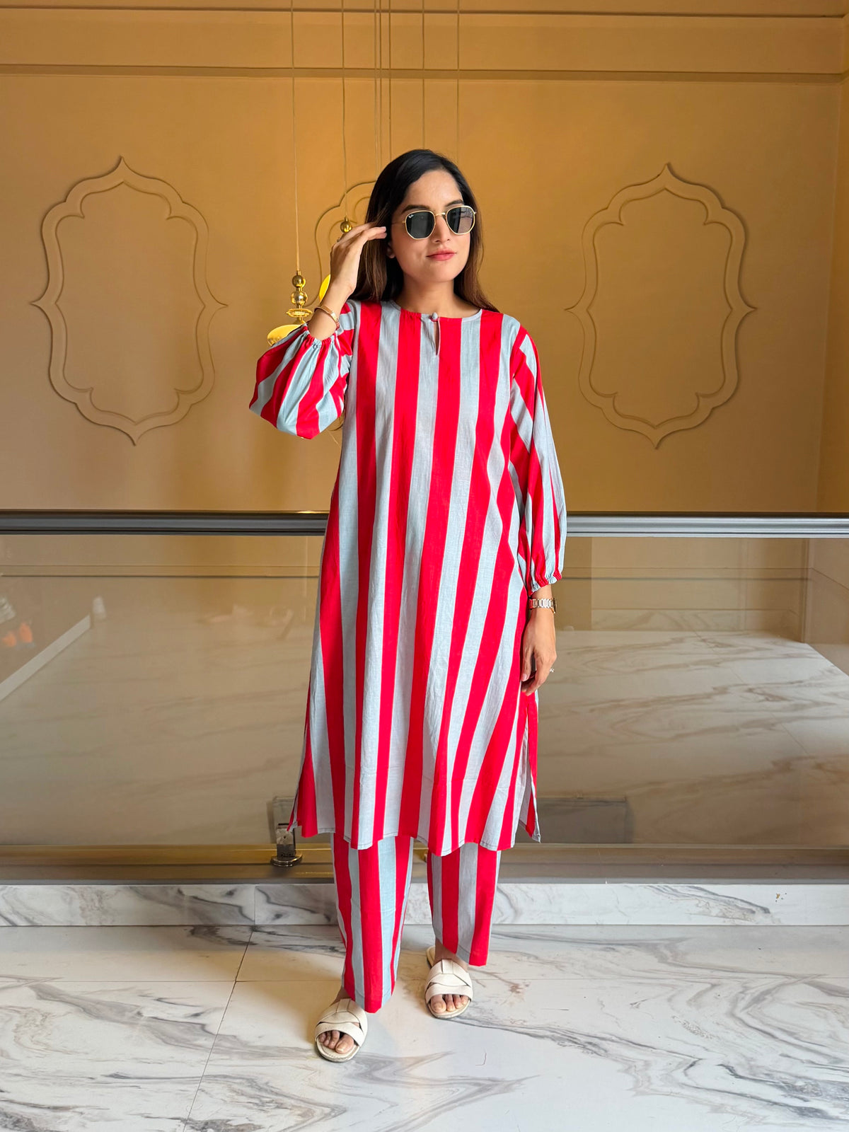 Candy Stripe Kurta Set
