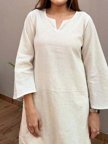 Ivory Linen Farshi Cord Set