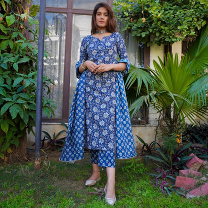 Iti Indigo Cotton Suit Set