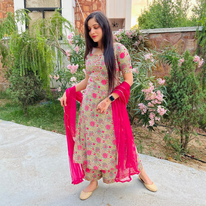 Gulabo Handblock Suit Set