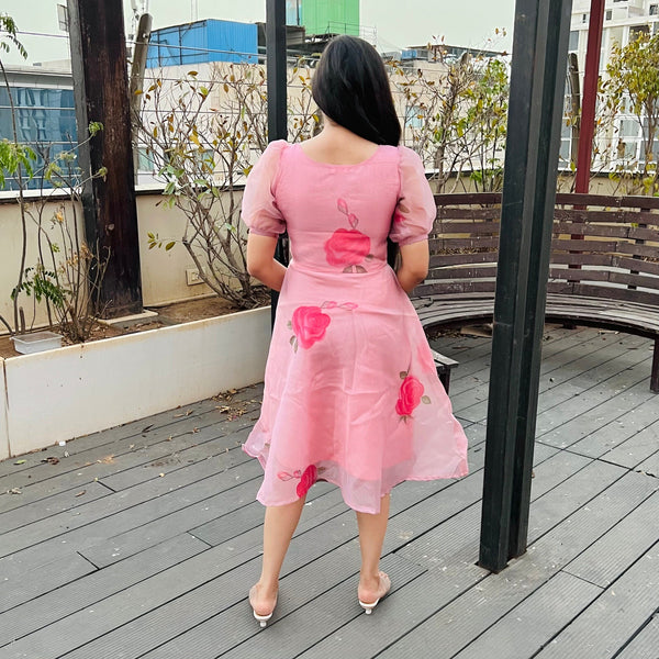 Blush Rose Handpainted Dress