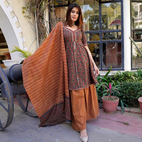 Aashni Ajrak Sharara Suit Set