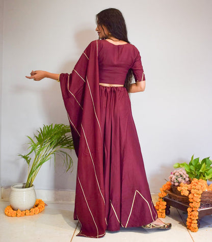 Beauty Wine Lehenga Set